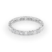 2.00 TCW Round And Emerald Cut Moissanite Wedding Band Mapple Gems